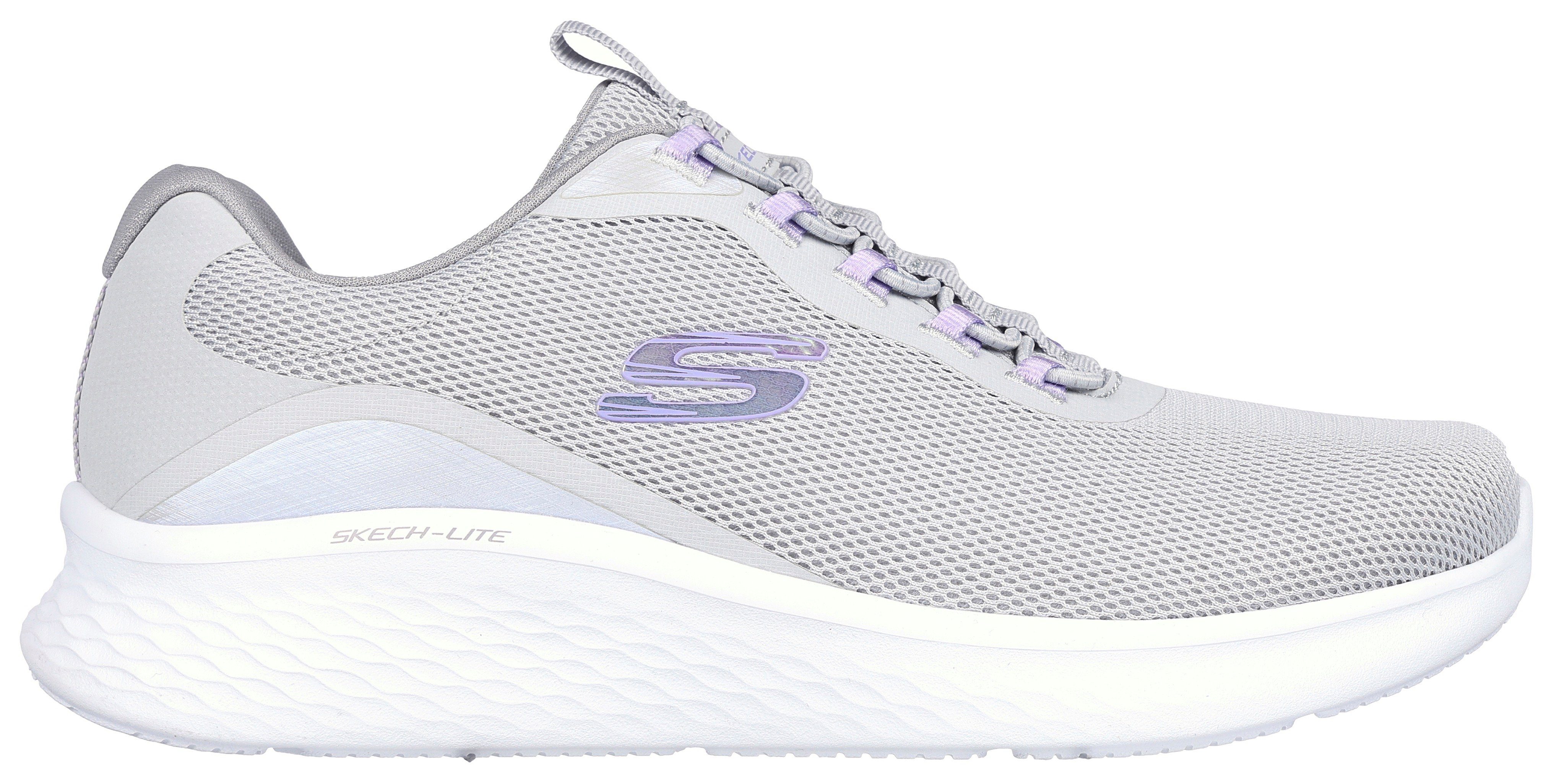Schlupfen PRO- grau-lavendel mit SKECH-LITE Gummizug zum Skechers Sneaker Slip-On