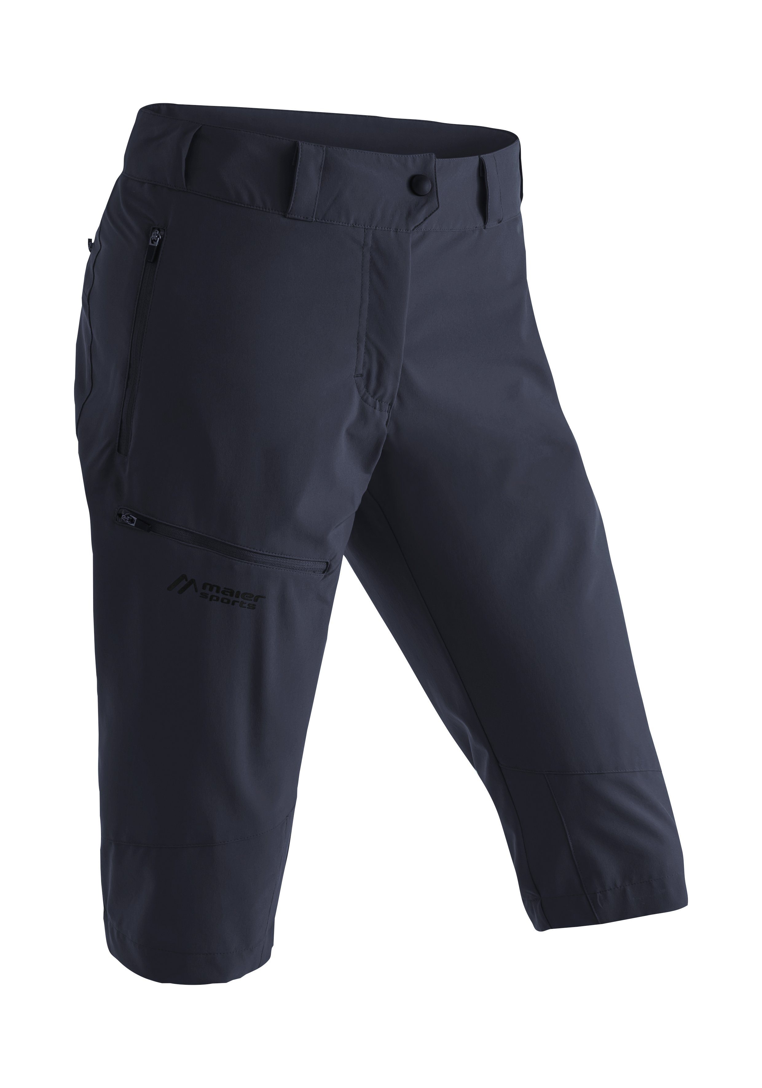 dryprotec W dunkelblau Outdoor-Capri Maier Capri Nachhaltige mit Latit Funktionsshorts Technologie Sports