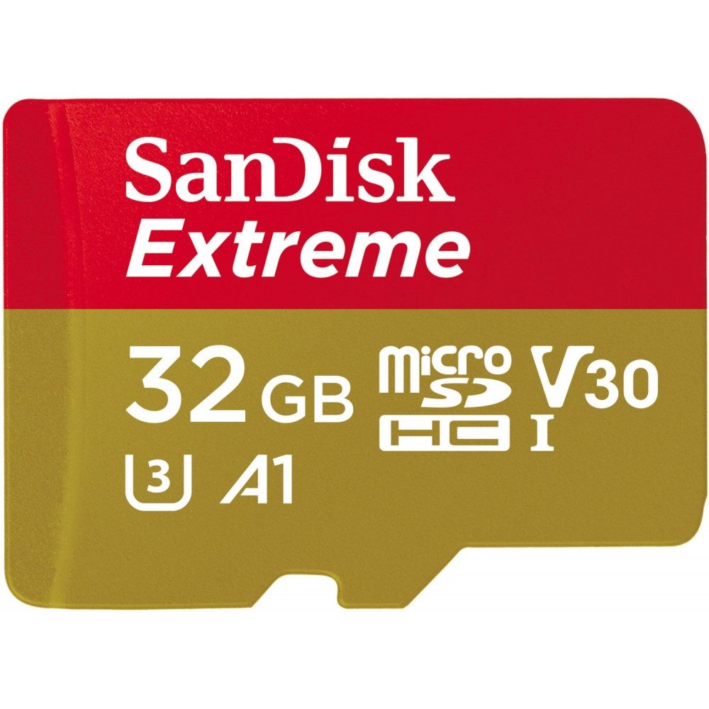 Sandisk SanDisk microSDHC Extreme 32GB Speicherkarte. Micro SD-Karte (Wasserdicht und stoßsicher)