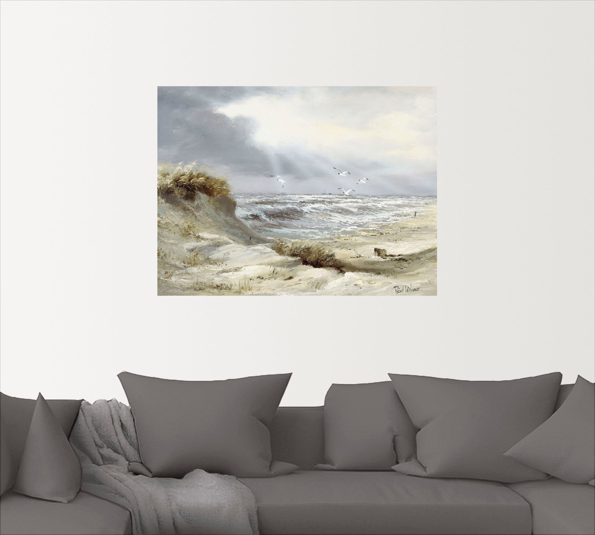 Artland Wandbild Dünen an der stürmischen günstig online kaufen