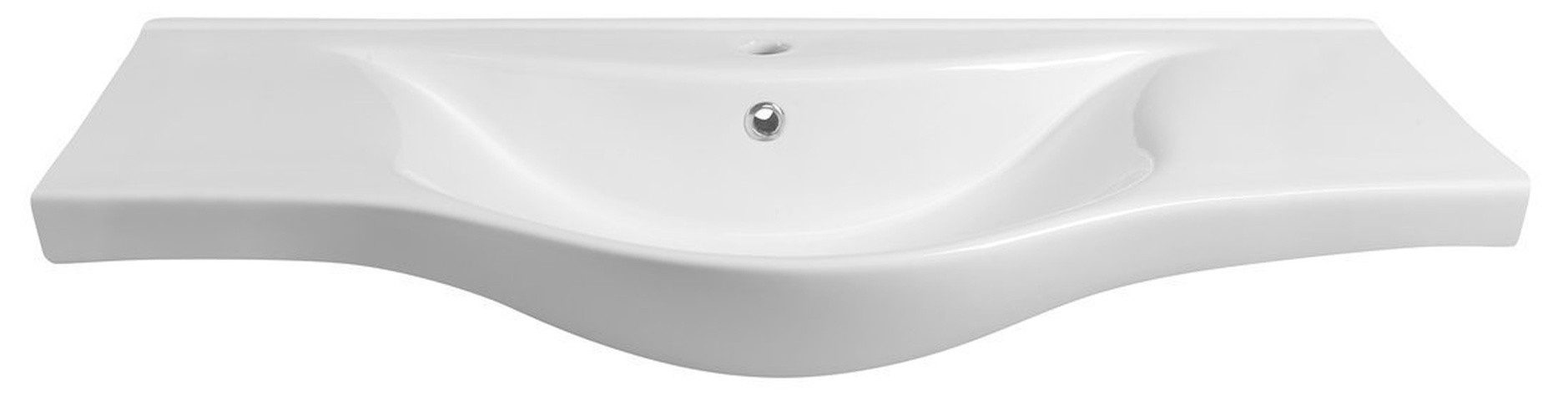 Aqualine Waschtisch ZARA 100 Keramik-Waschtisch für Möbel 99,5x46,5cm, weiß, Aqualine-10100