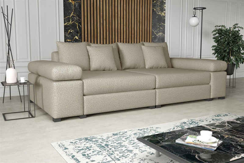 Fun Möbel Big-Sofa Couchgarnitur Megasofa Riesensofa AREZZO in Stoff, mit oder ohne Hocker, Kunstleder oder Vintage-look Artikelnummer: S072G0U59YIP2