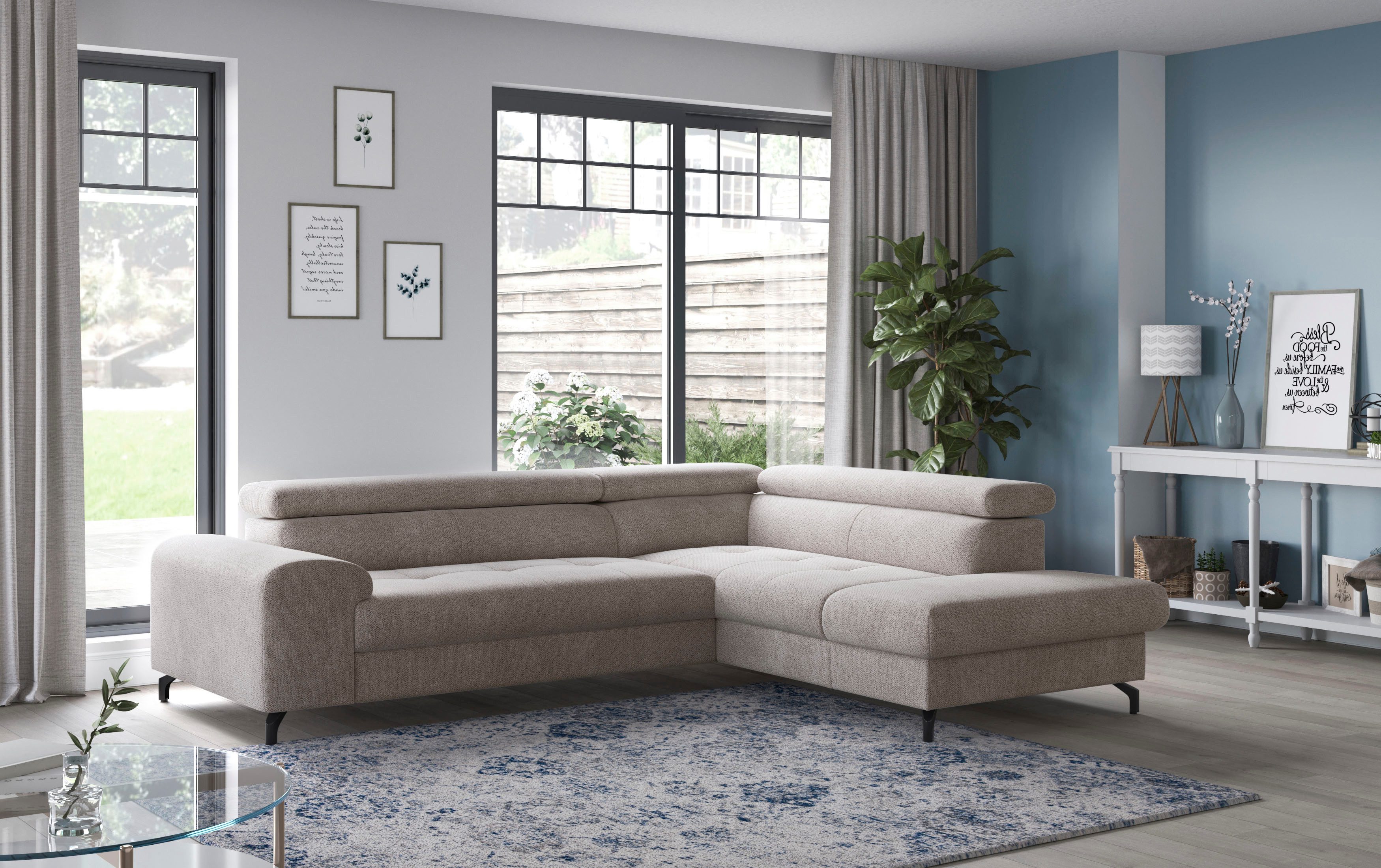COTTA Ecksofa Aura L-Form, mit Schlaffunktion, günstig online kaufen