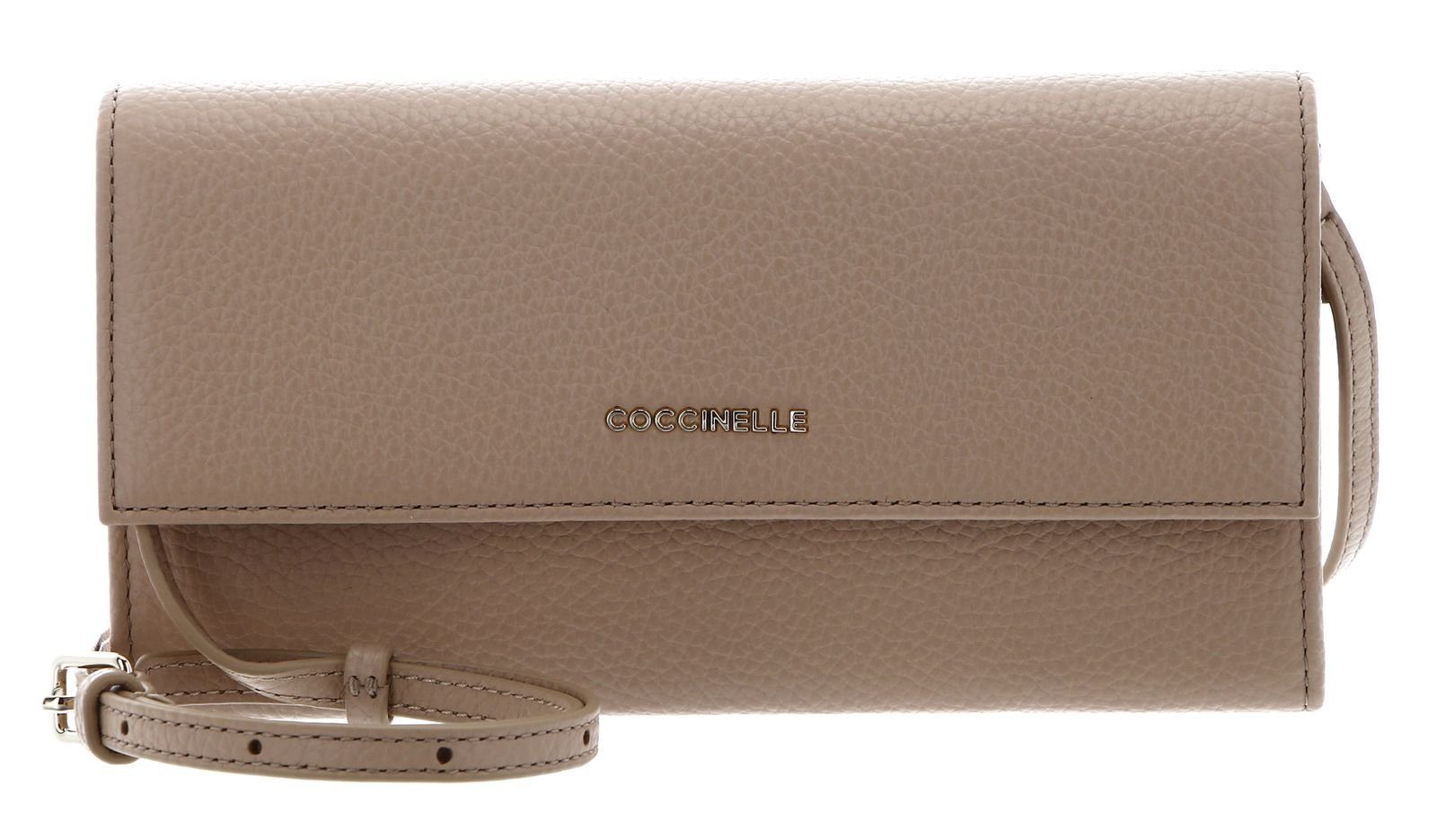 COCCINELLE Geldbörse Metallic Soft, aus echtem Rindsleder