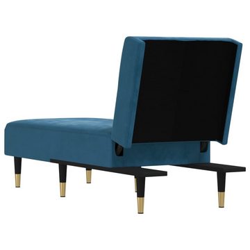 vidaXL Chaiselongue Chaiselongue Blau Samt, 1 Teile