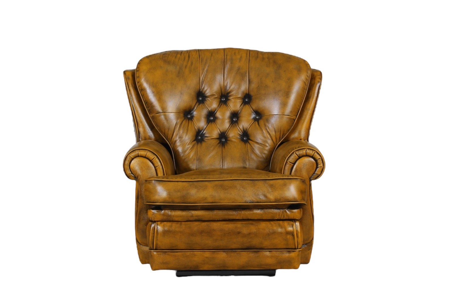 Salottini Chesterfield-Sessel Chesterfield Ohrensessel Sting Recliner Sessel Relaxsessel VOLLLEDER, mit Relaxfunktion