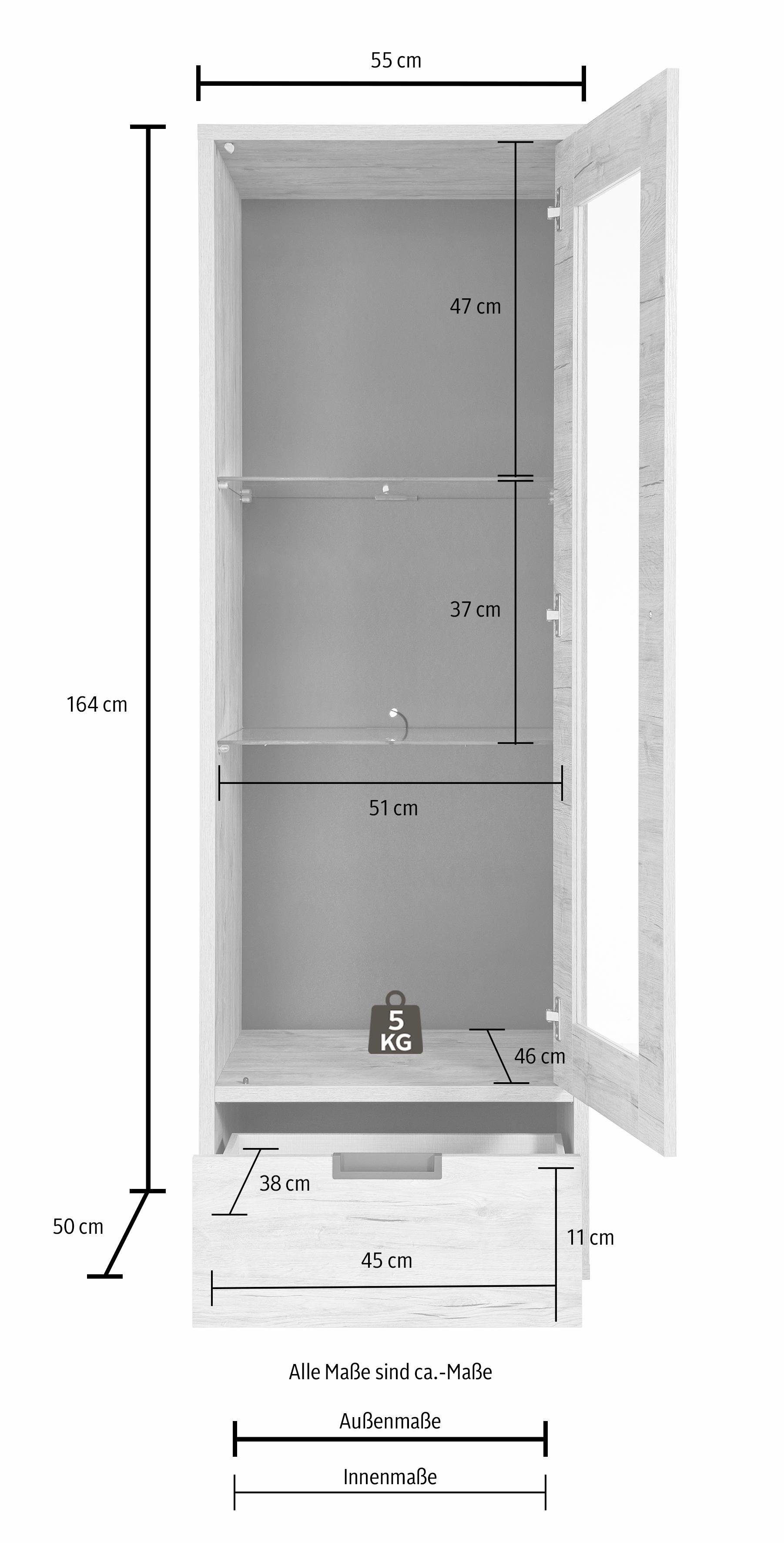 Höhe 176 Palma cm LC Vitrine