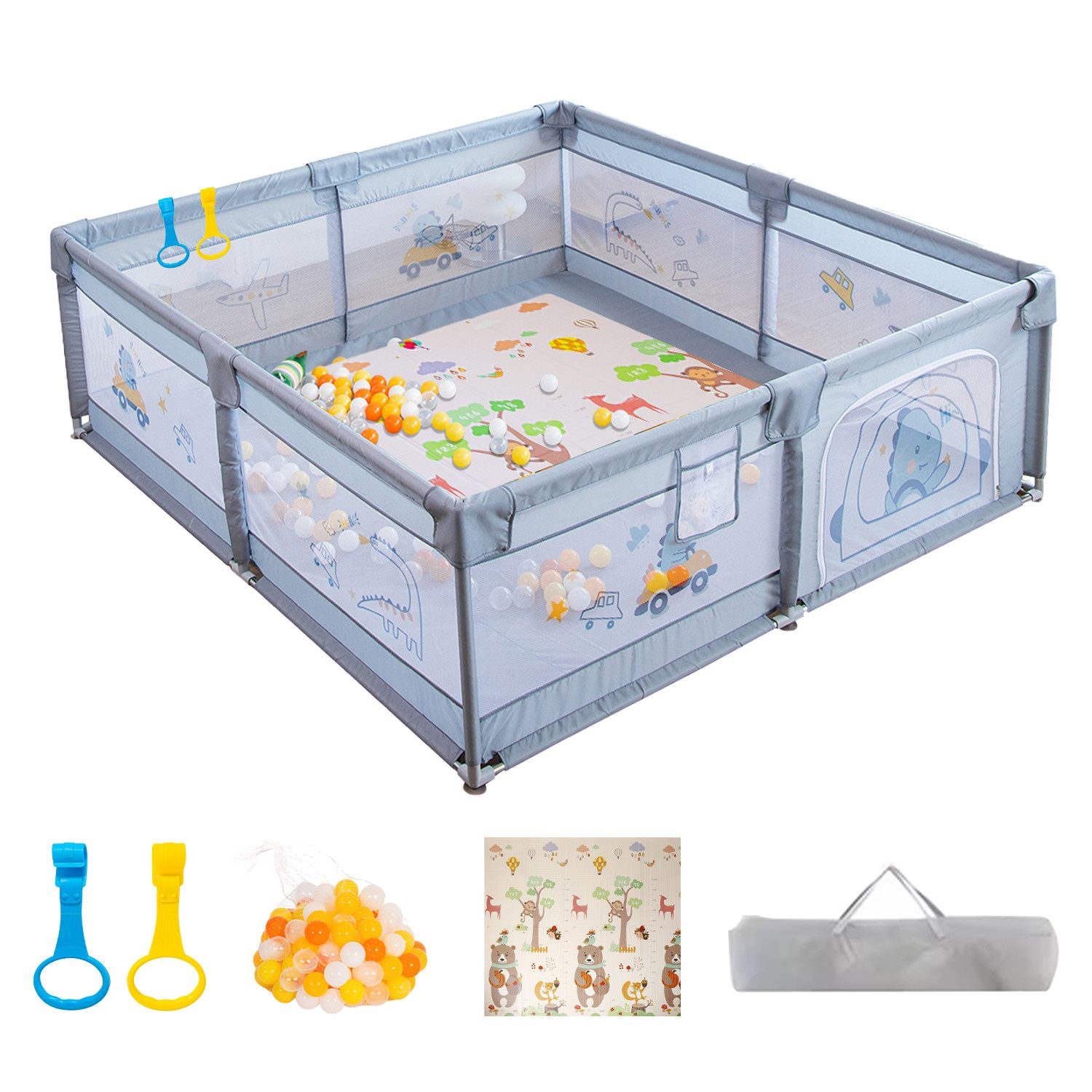 FOXSPORT Laufstall, Baby Laufgitter mit Spielmatte günstig online kaufen