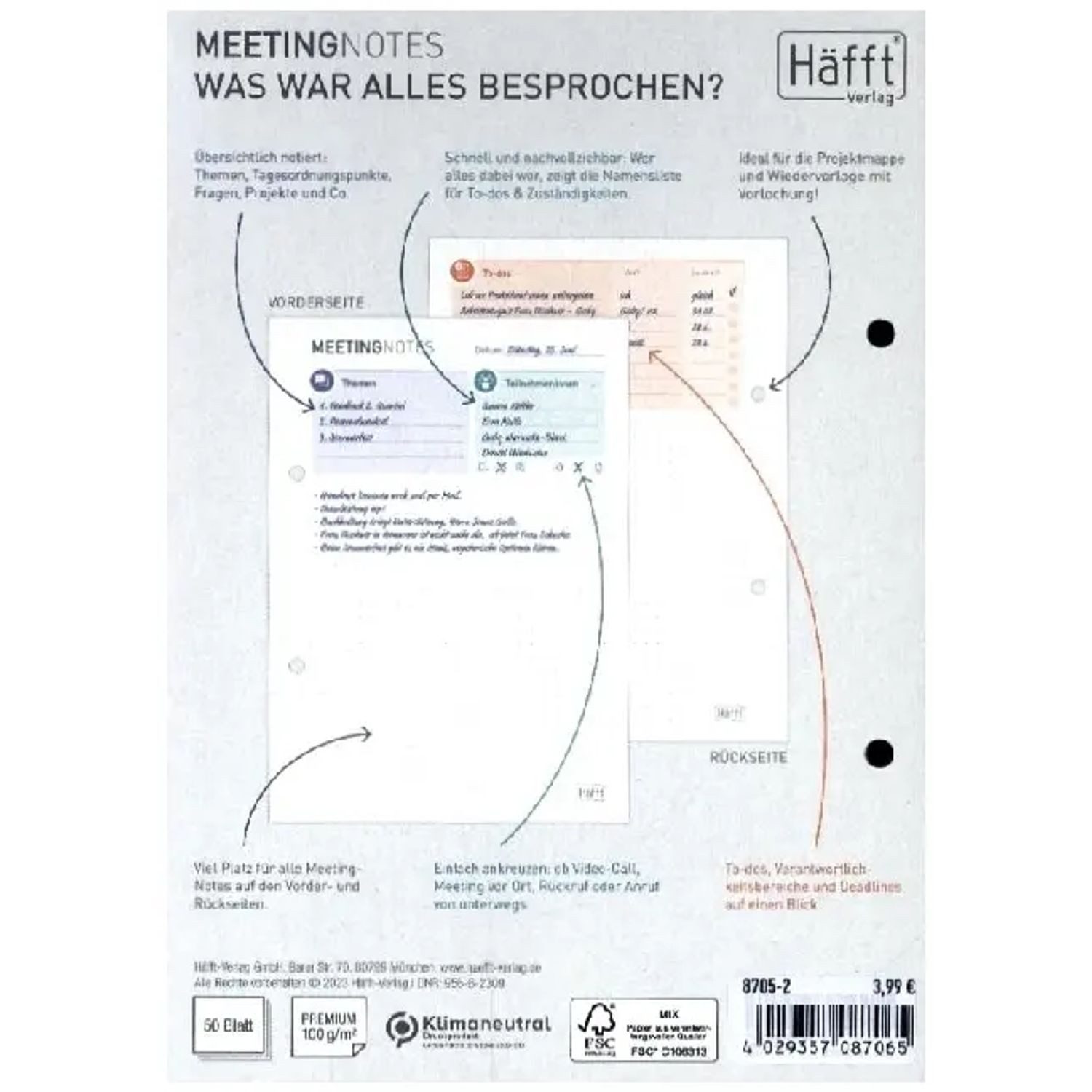 Häfft Spiel Block A5 Meeting-Notes
