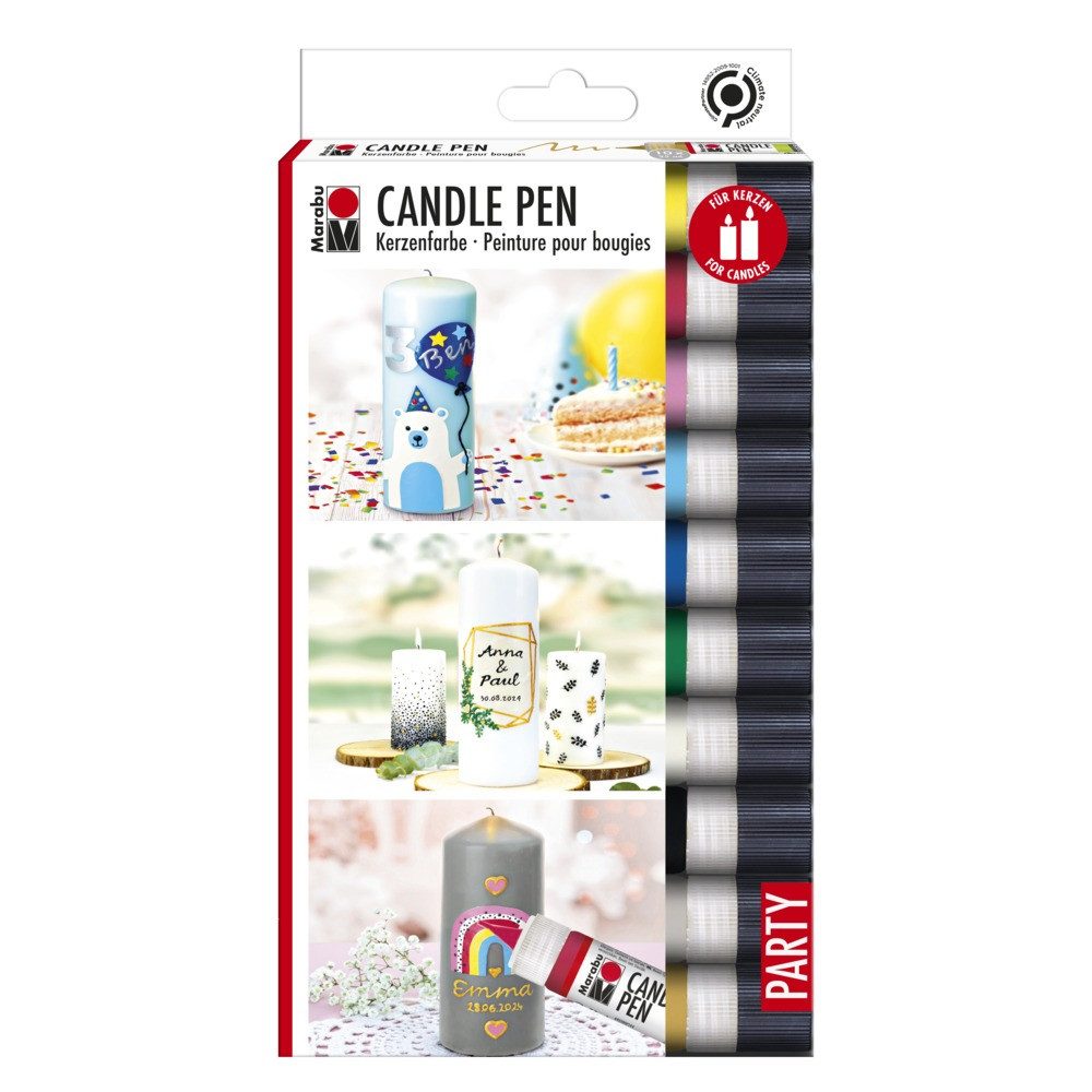 Marabu Malstift Marabu Candle Liner Set 10 Farben 10x25ml
