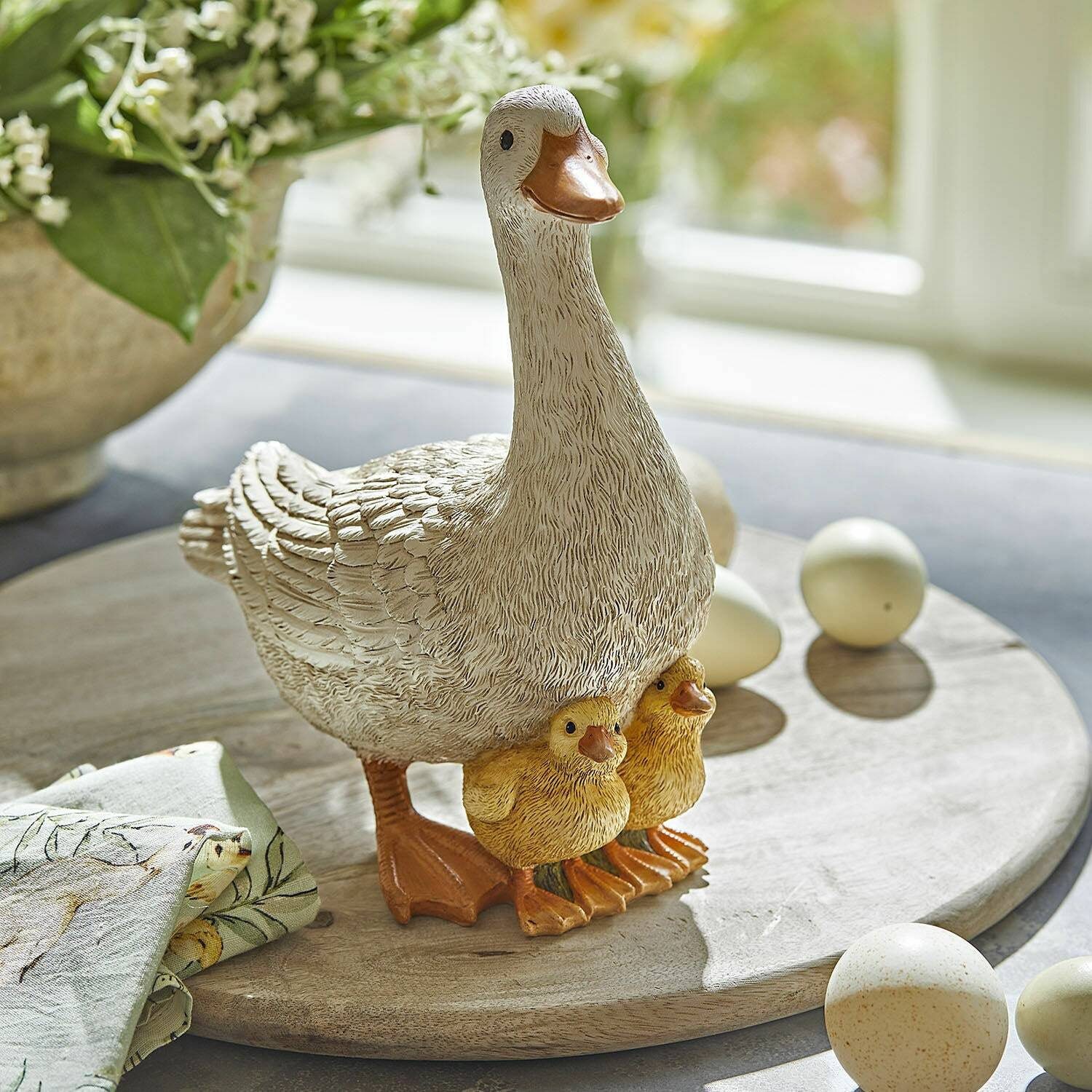 Mirabeau Osterfigur Deko-Gans Sunnyo weiß