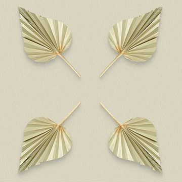 Kunstblume Palmspeere Bastelmaterial für Gestecke natur 5er Set 11-13 cm Palm, matches21 HOME & HOBBY, Höhe 11 cm