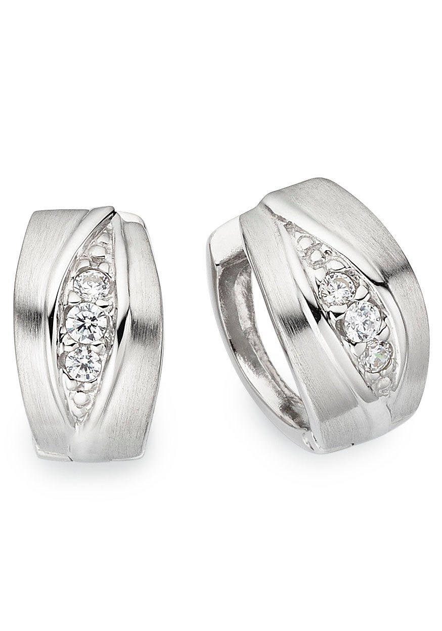 Paar Creolen Schmuck Geschenk Silber 925 Ohrschmuck Ohrringe