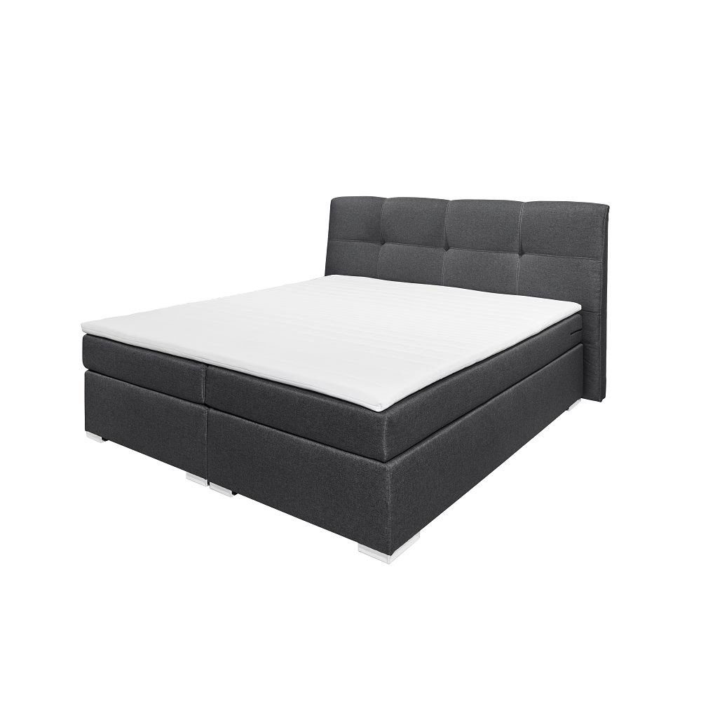 Lomadox 160x200 Boxspringbett cm 18 PENSACOLA2-09, in Como schwarz