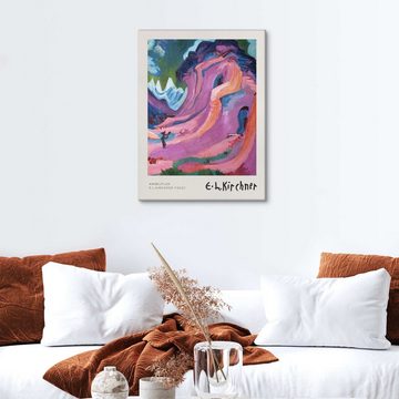 Posterlounge Leinwandbild Ernst Ludwig Kirchner, Amselfluh, Wohnzimmer Malerei