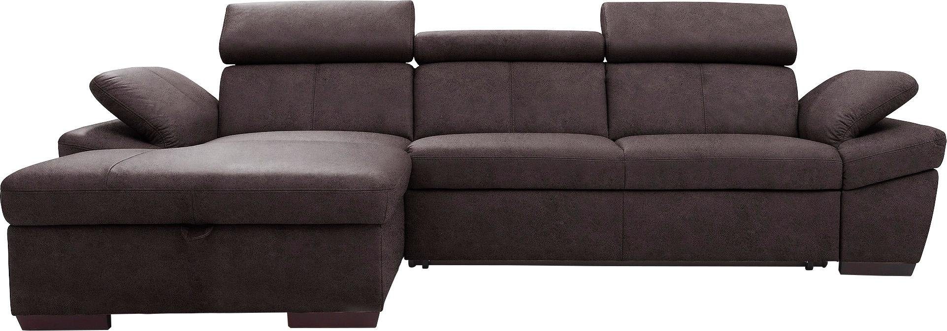 exxpo - sofa fashion Ecksofa Salerno, Funktionssofa, Breite 280cm, hoher Si günstig online kaufen