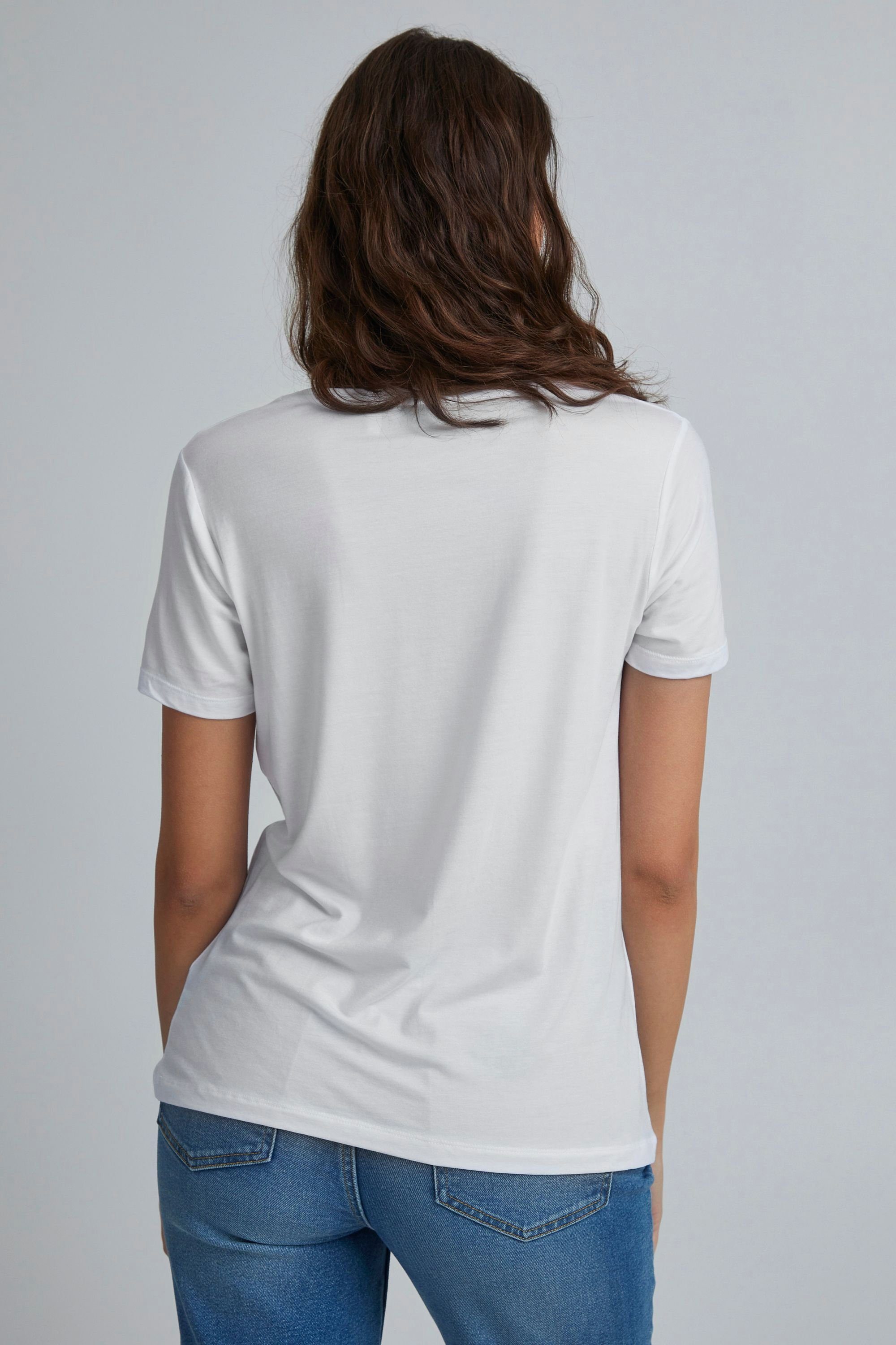 mit V-NECK Optical White T-Shirt BYREXIMA T-Shirt TSHIRT (110601) b.young V-Ausschnitt -20807597