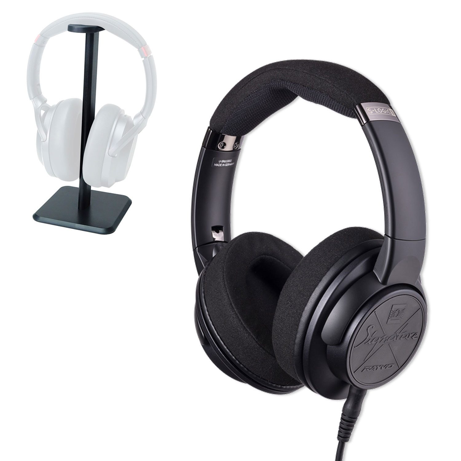 Ultrasone Ultrasone Kopfhörer Signature Rayvo mit Tisch-Stativ Kopfhörer (Kopfhörer, Vorteils-Set mit Tisch-Stativ)