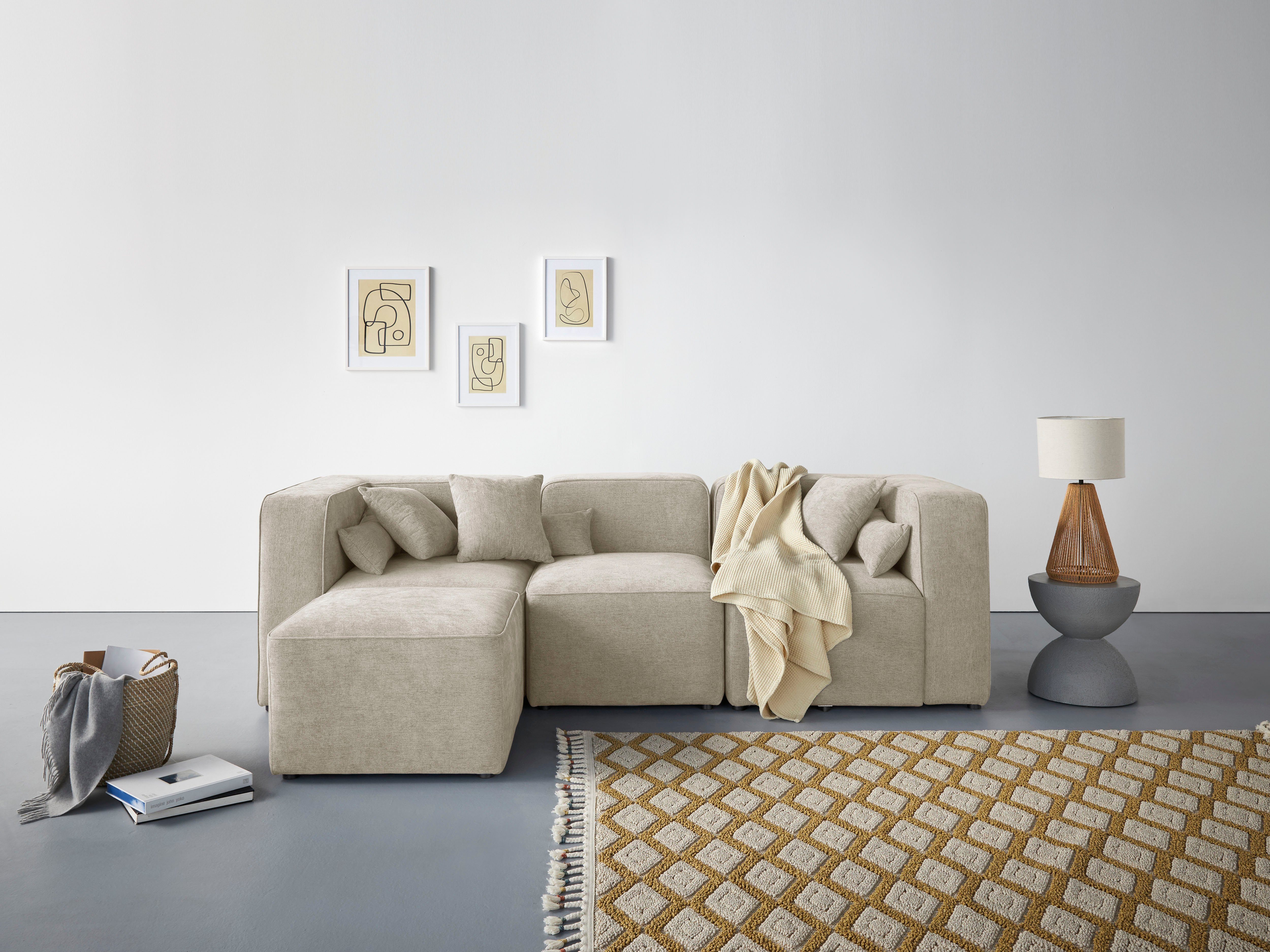 andas 3-Sitzer Sundstrup L-Form, Modulserie, individuelle Zusammenstellung