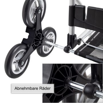 Andersen Einkaufstrolley Treppenst. Royal Sh. Senta 2.0 schwarz, klappbare Ladefläche, belastbar bis 50kg, wasserabweisend