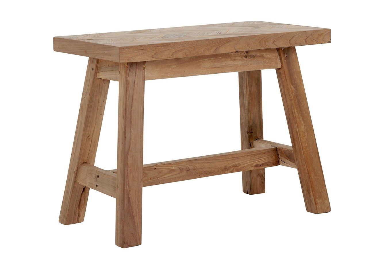 DTP Beistellschrank Hocker Herringbone Teakholz B 60 cm