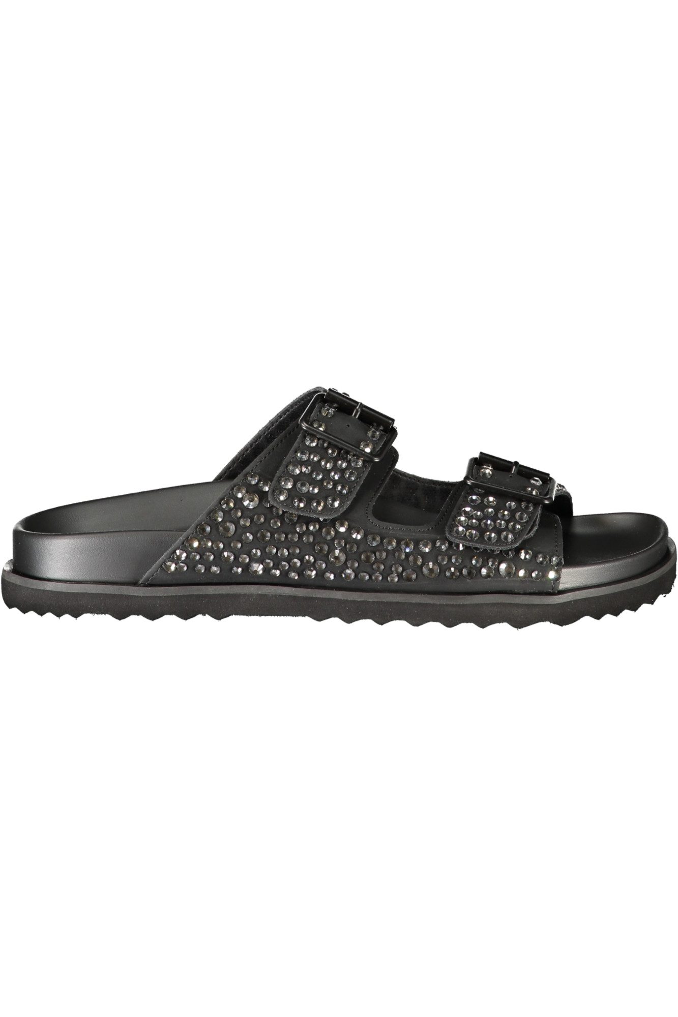 Laura Biagiotti Badeschuh Elegante Damenpantoffel schwarz mit Strass und