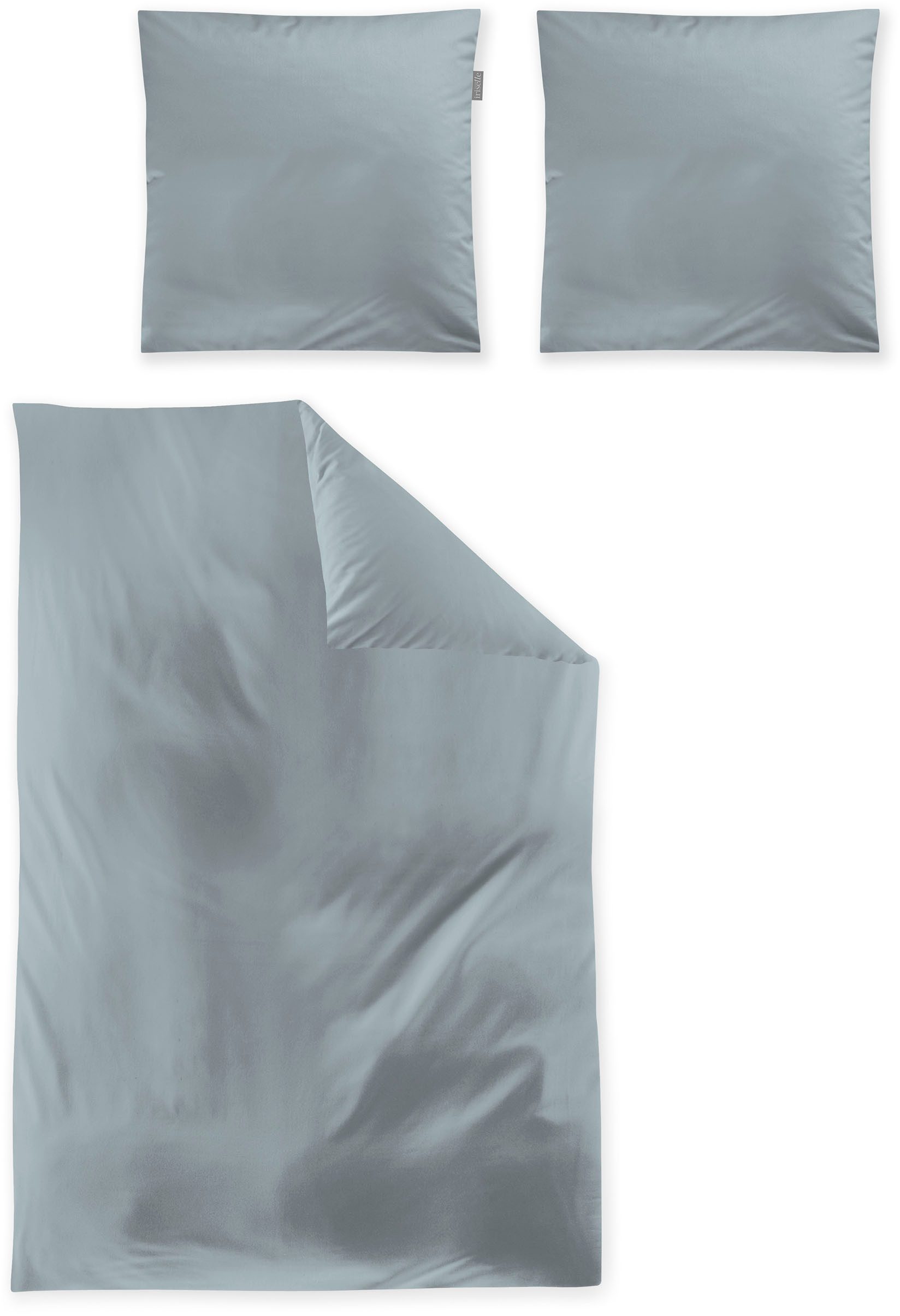 Irisette Bettwäsche Premium Satin Bettwäsche Paris, Mako-Satin, 2 teilig, hochwertige Uni Premium Bettwäsche mit Reißverschluss, 100% Baumwolle – Bild 2 von 3
