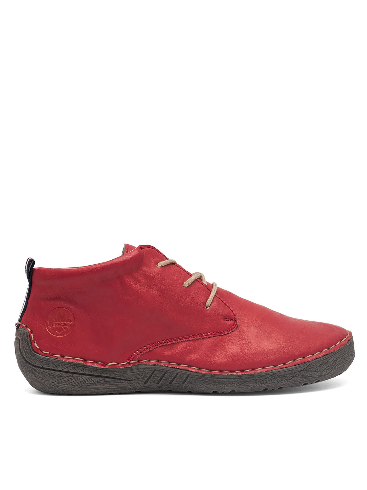 Rieker Rieker Halbschuhe Damen 52522-33 Rot Schnürschuh