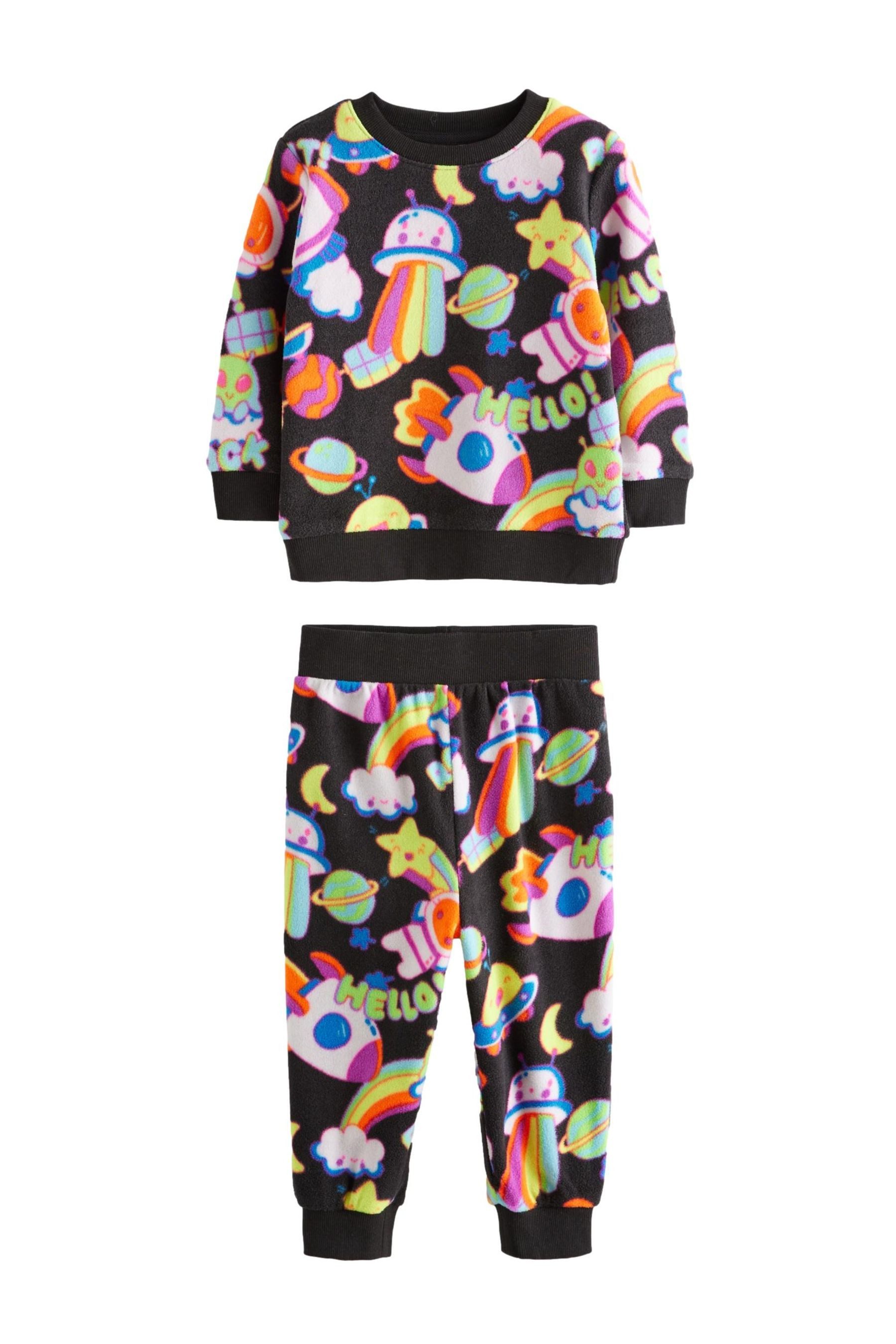 Pyjama Single Fleece-Schlafanzug mit Elasthan