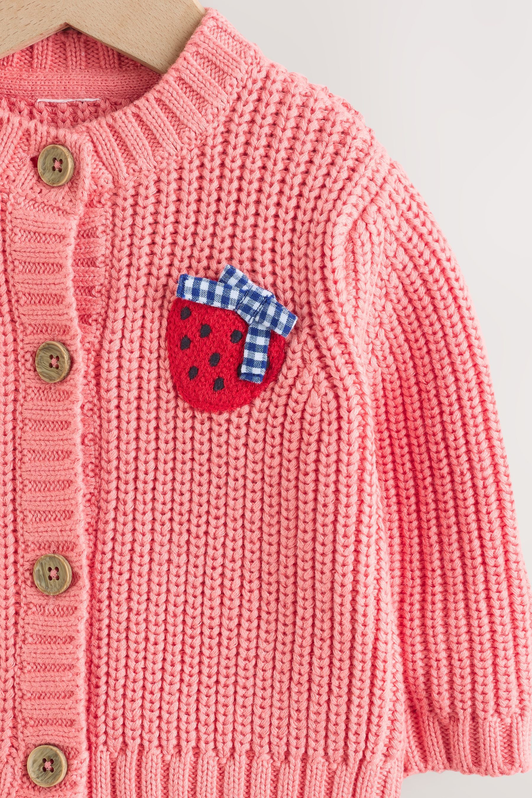 Next Strickjacke Babystrickjacke mit Rückenstickerei (1-tlg)