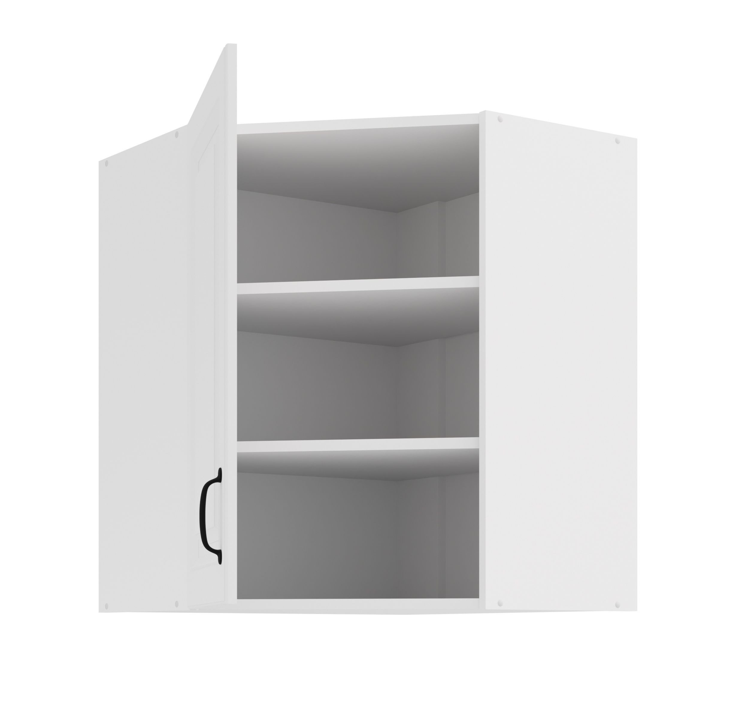 Küchen-Preisbombe Eckhängeschrank 60x60 cm Küche Stilo Weiß Küchenzeile Küc günstig online kaufen