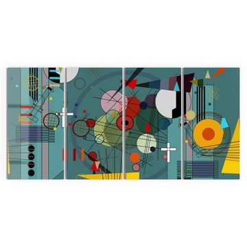 DEQORI Glasbild 'Inszenierung von Formen', 'Inszenierung von Formen', Glas Wandbild Bild schwebend modern