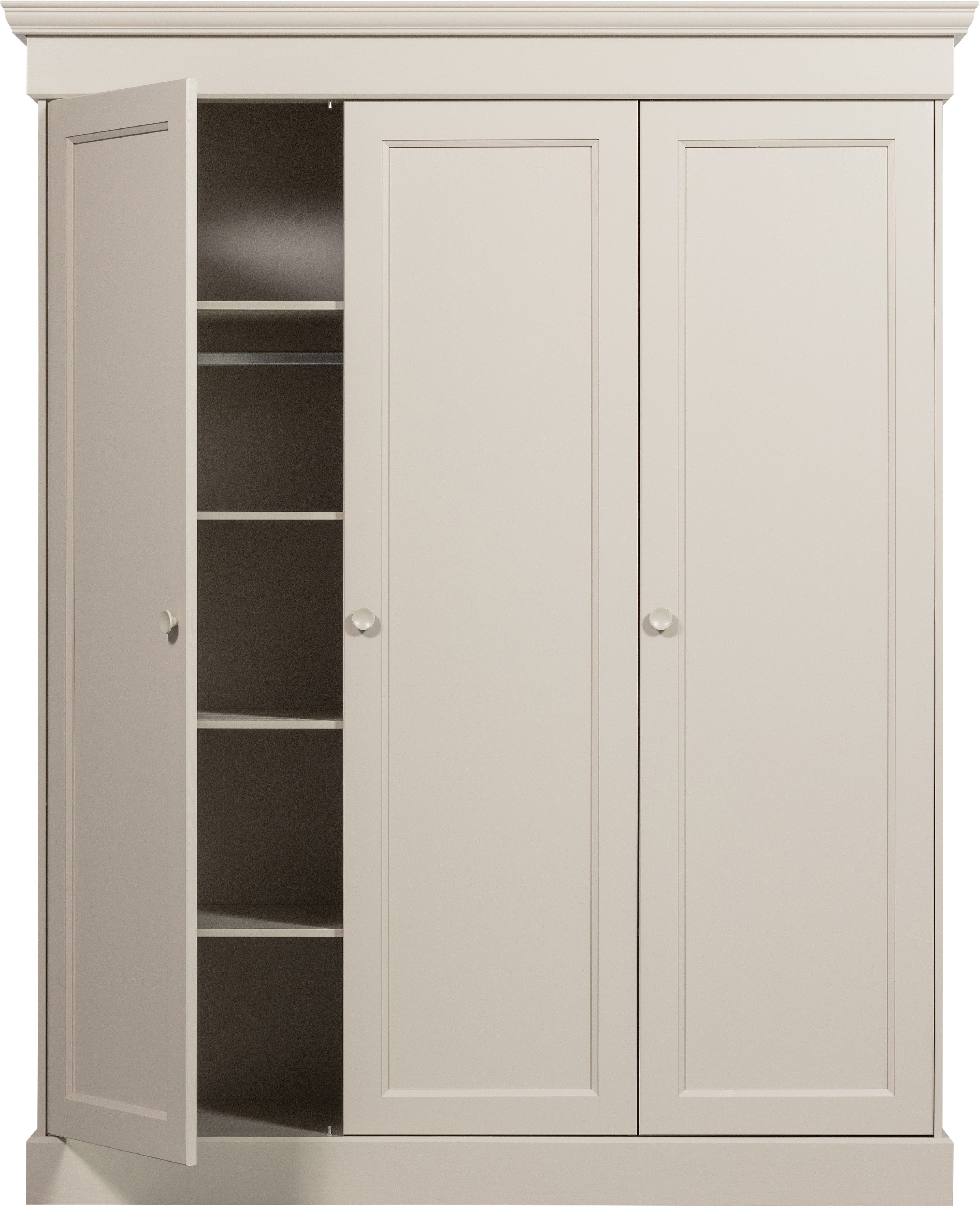 WOOOD Kleiderschrank Olivia FSC®-Kiefernholz mit Hängebereich, H 212 x B 171 x T 63 cm Tragkraft 10 kg pro Boden, Einlegeboden-Optionspakete erhältlich – Bild 4 von 5
