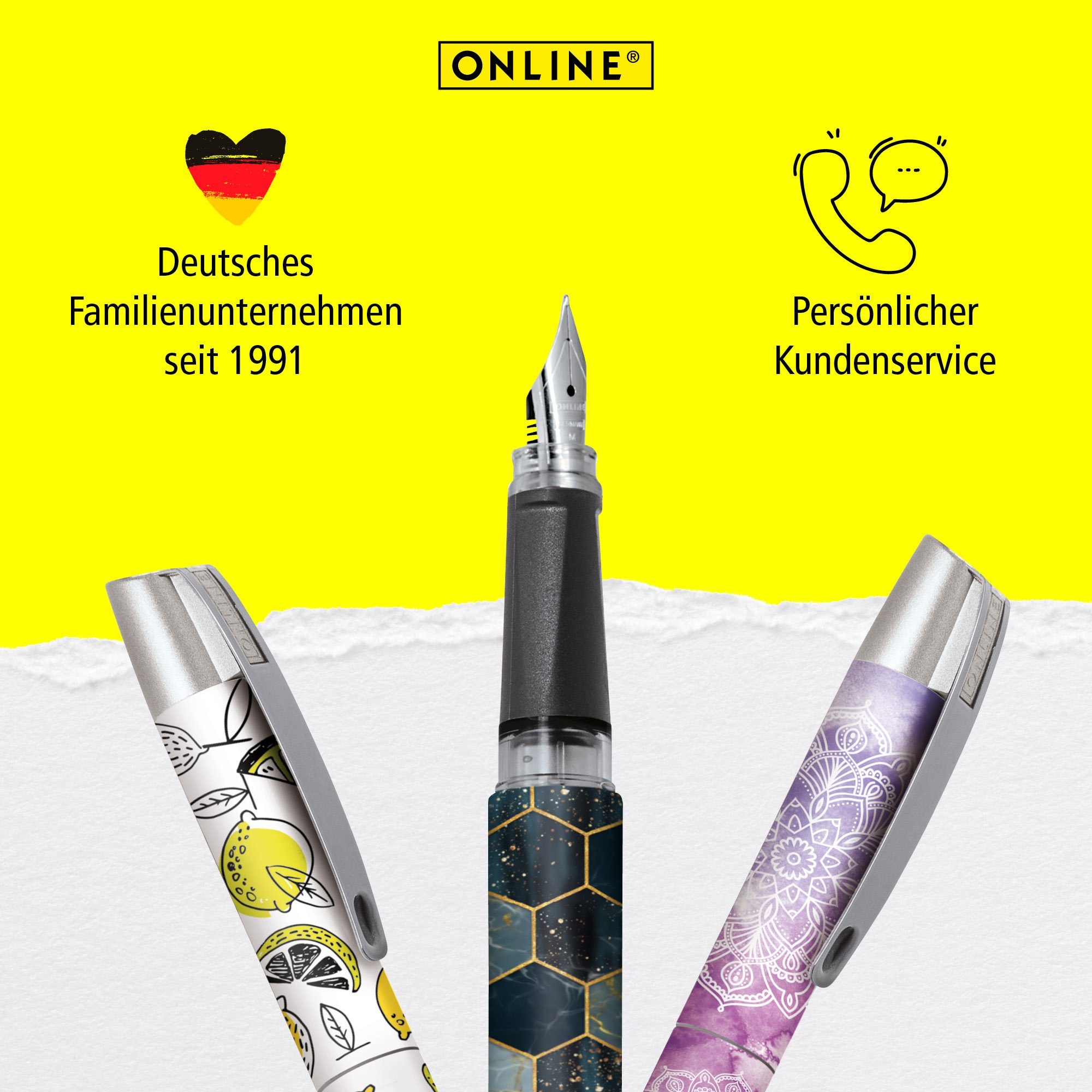 ideal für Pen ergonomisch, Schule, in Deutschland Lemon Online die Campus Füllhalter, Füller hergestellt