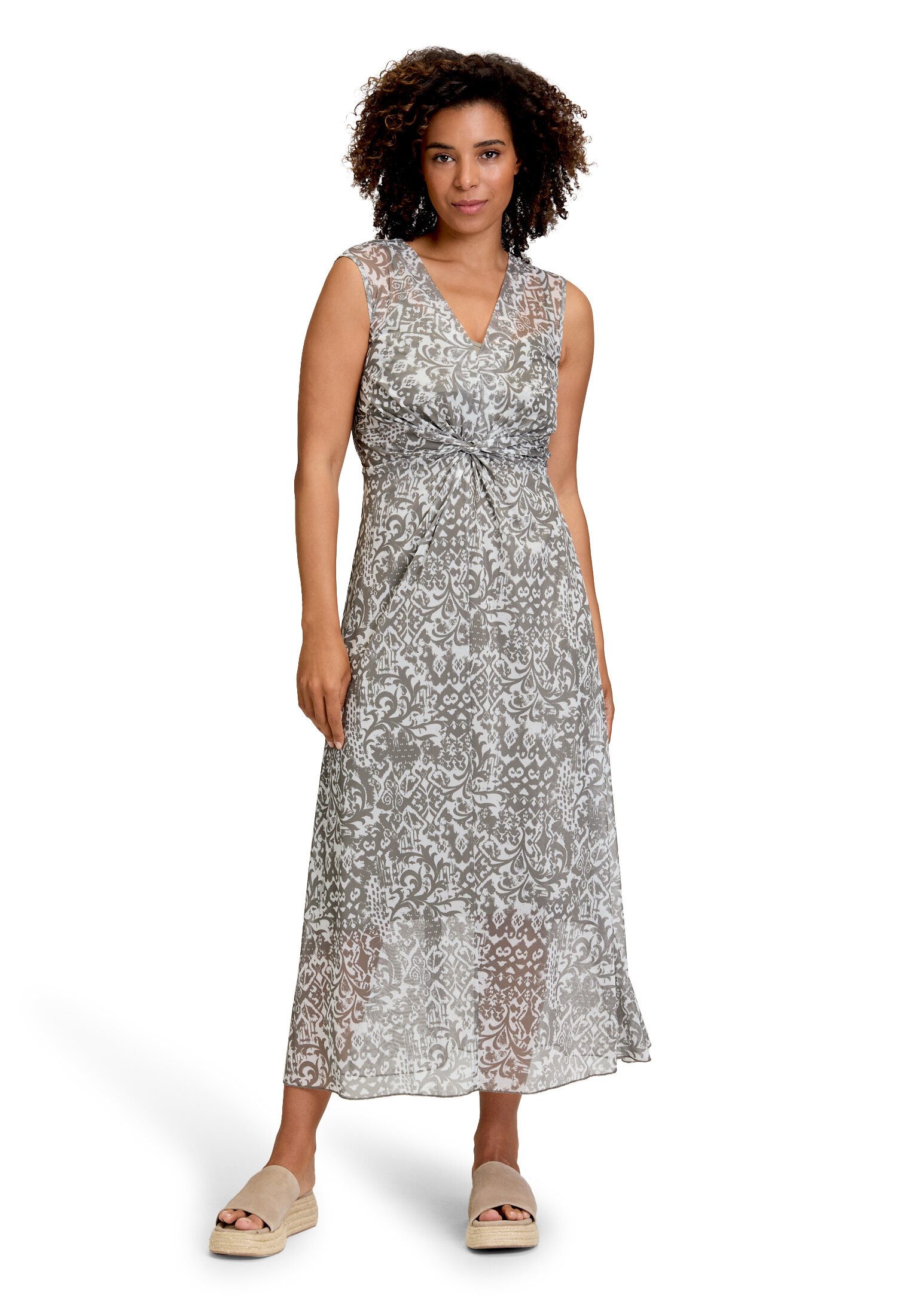 Cartoon Midikleid Damen ohne Arm Druck