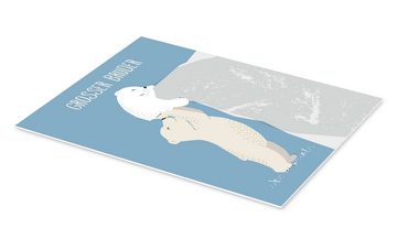 Posterlounge Forex-Bild Sandy Lohß, Großer Bruder, Eisbär, Jungenzimmer Kindermotive