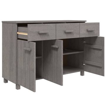 vidaXL Sideboard Sideboard HAMAR Hellgrau 113x40x80 cm Massivholz Kiefer (1 St)