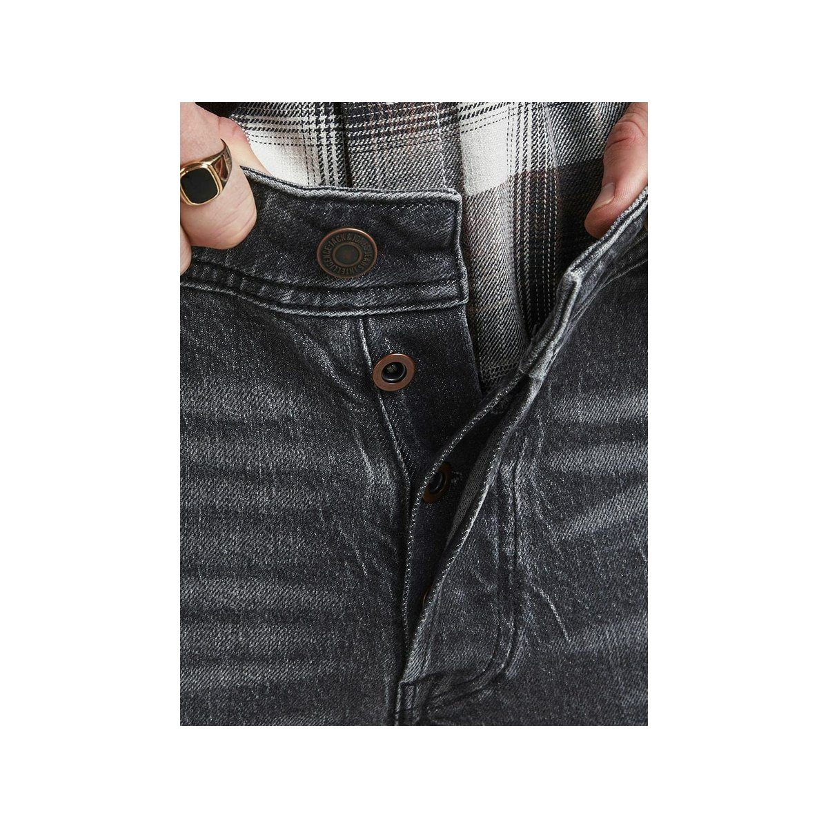 5-Pocket-Jeans (1-tlg) & Jack schwarz Jones