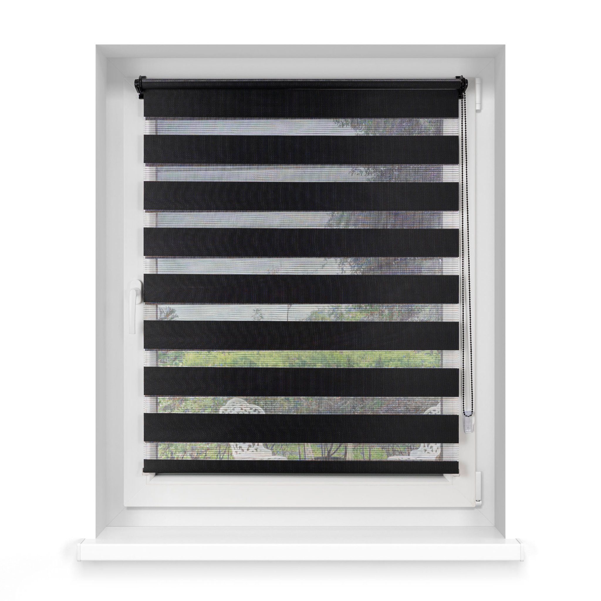 Doppelrollo Klemmfix Doppelrollo / Duo Rollo, 65 x 150 cm, schwarz, Victoria M., blickdicht, ohne Bohren, freihängend, Klemmfix – Bild 5 von 5