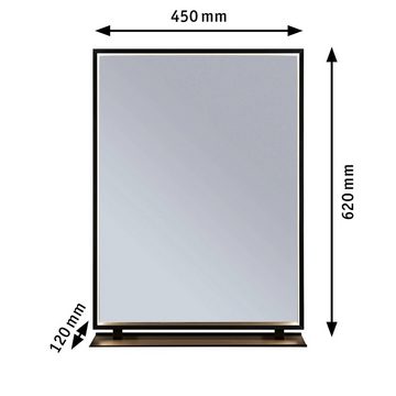 Paulmann LED Wandleuchte Spiegel Miro eckig IP44 11W 450x600 230V, LED fest integriert, Tageslichtweiß, TunableWhite, Spiegel