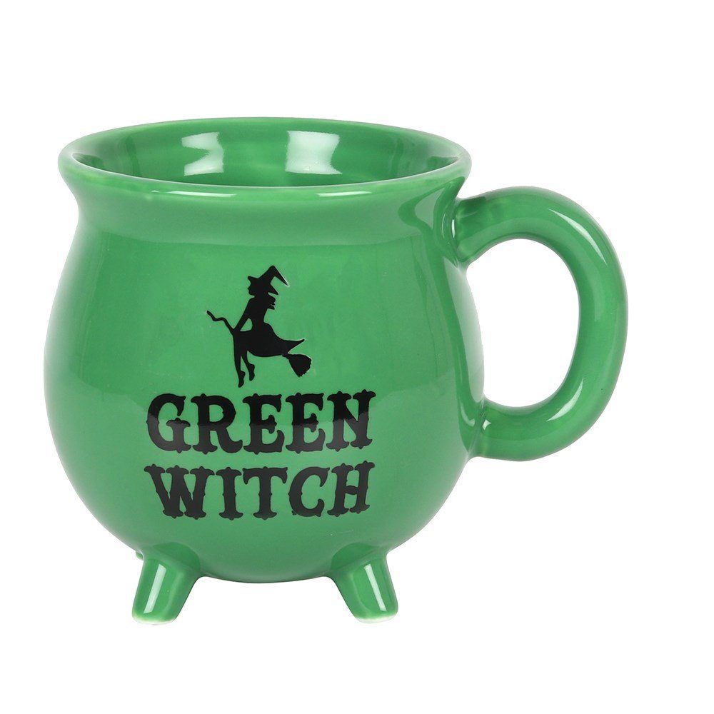 MystiCalls Kaffeetasse Hexe grün Tasse Tasse Hexenkessel Black Teetasse Witch - Magic