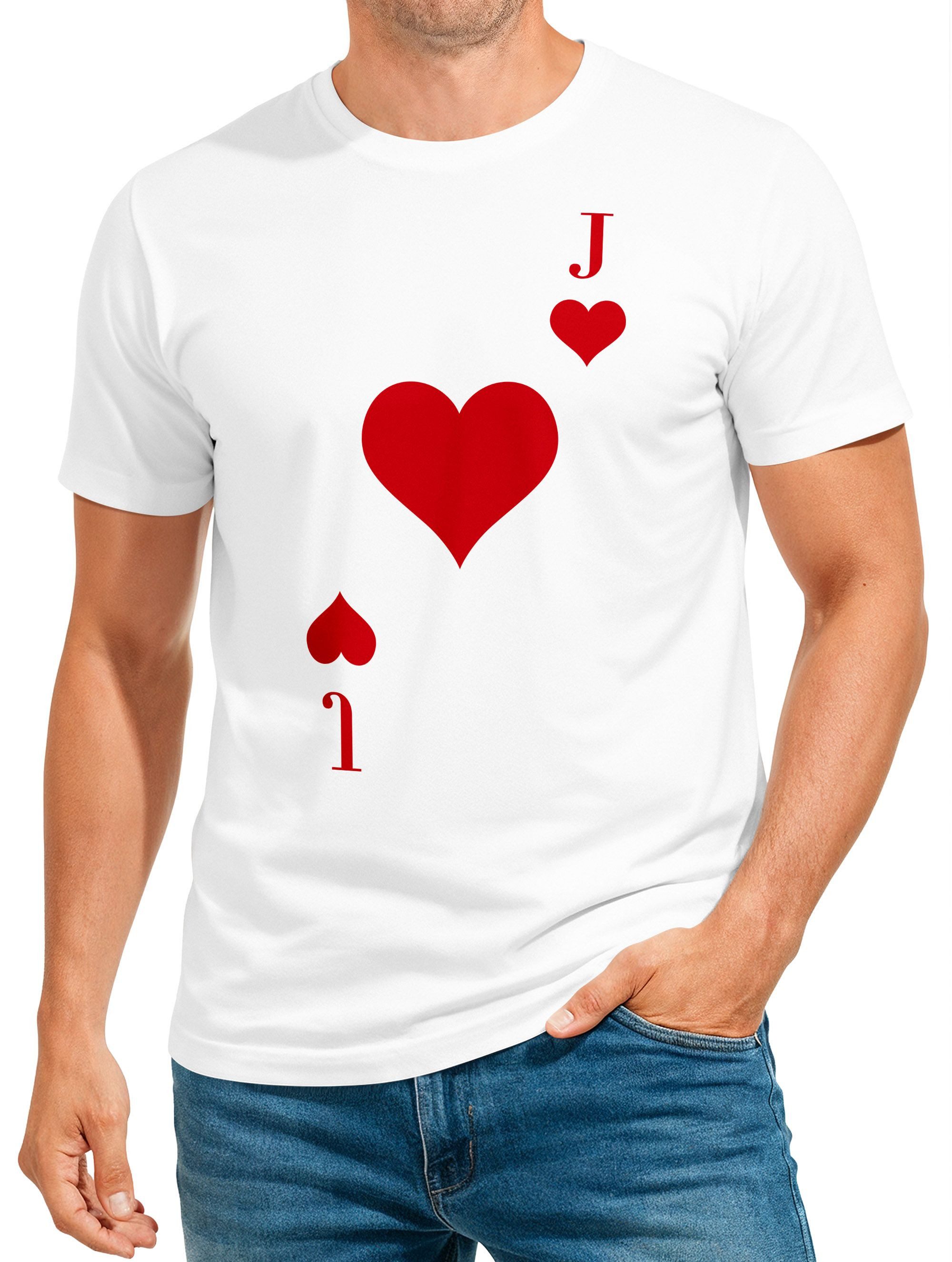 Print-Shirt Herren T-Shirt Kartenspiel Kostüm Spielkarten Gruppenkostüm