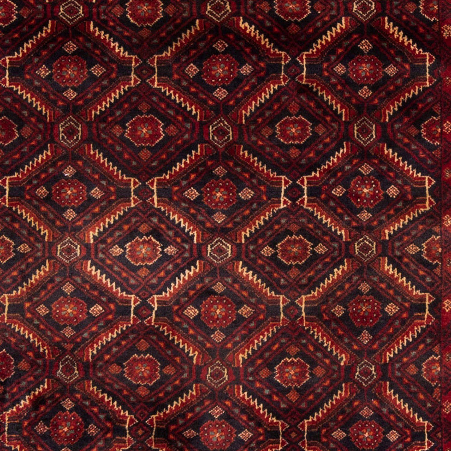 Wollteppich Belutsch Durchgemustert 193 Rosso x Handgeknüpft rechteckig, mm, 111 morgenland, cm, Höhe: 8