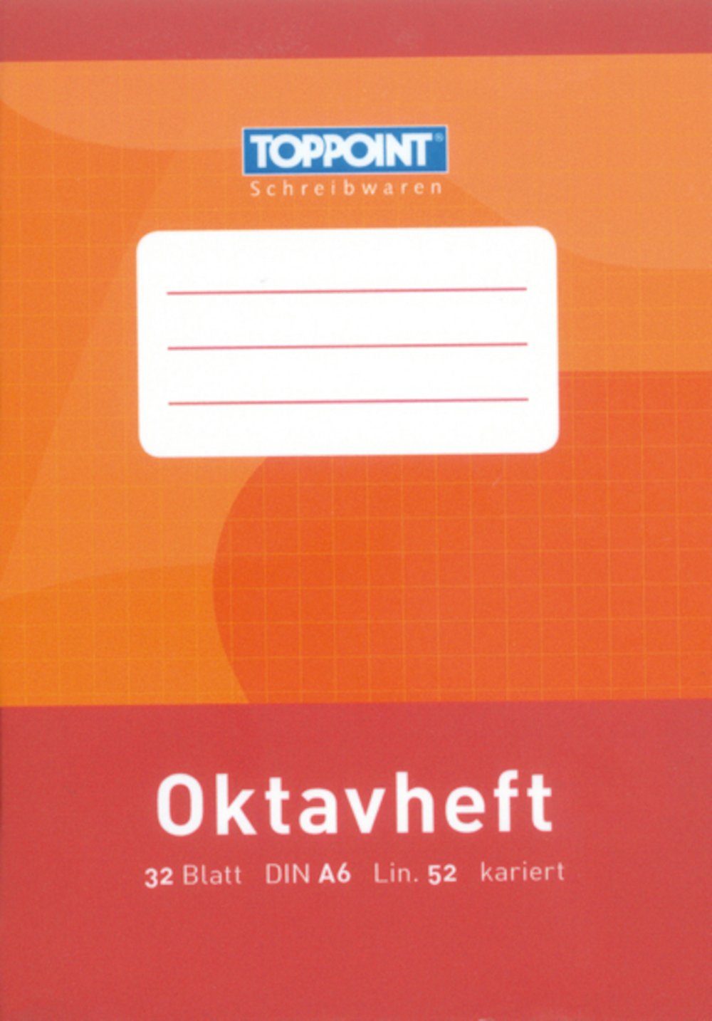 Schulheft 10 Oktavhefte kariert DIN A6 Schulheft Lin. 52