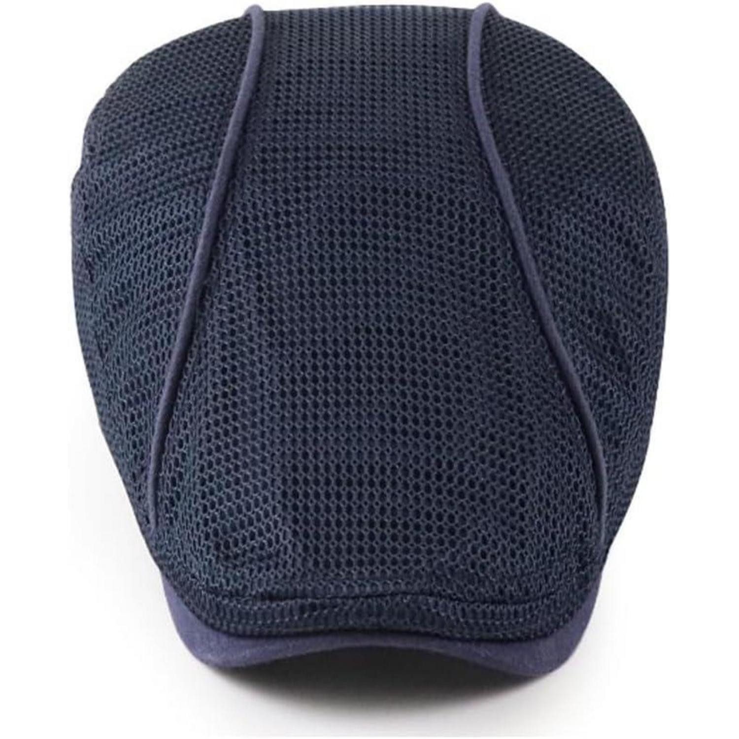 LuxusKollektion Schiebermütze Baskenmütze Herren Mesh Barett Schiebermütze Einheitsgröße 1 Blau