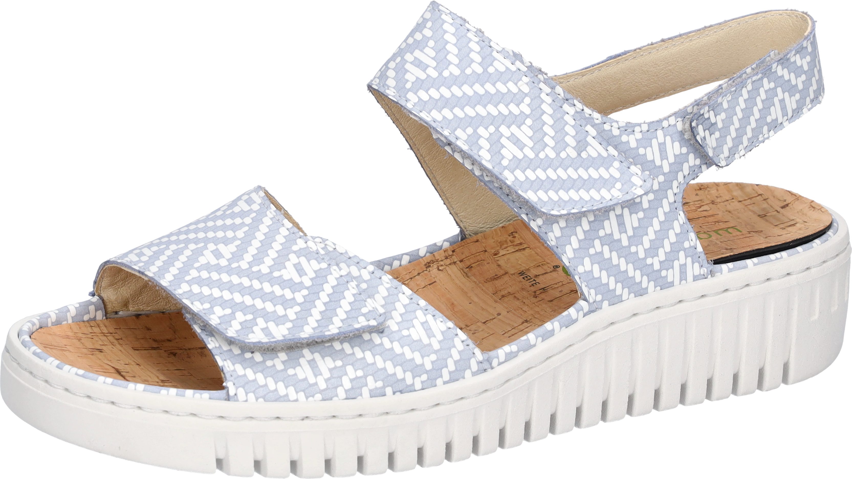 Waldläufer H-Willow Keilsandalette Sommerschuh, Sandale, Klettschuh mit Kork-Fußbett, Weite H