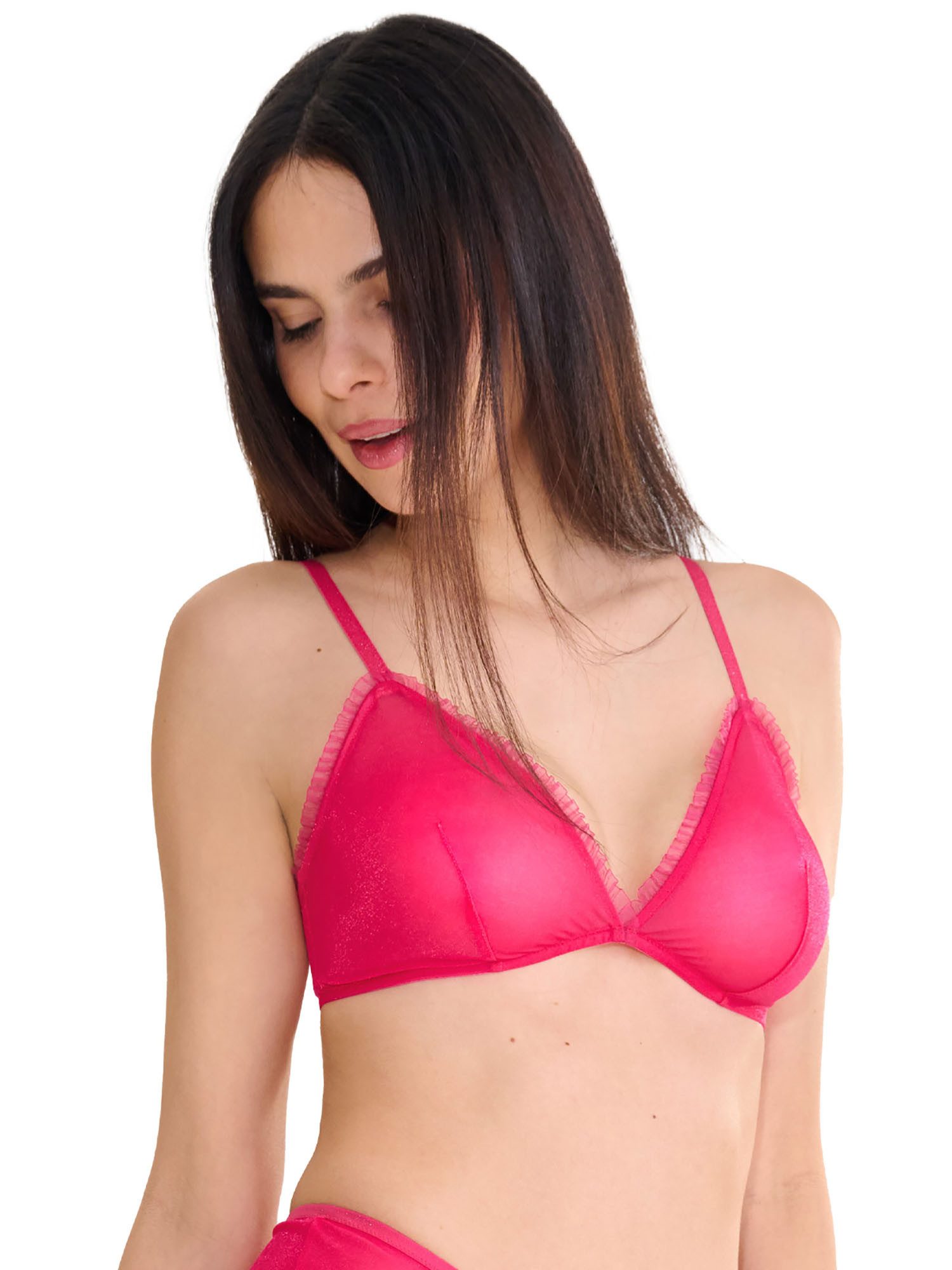 Lisca Bustier Triangel BH ohne Bügel Shiny Star (Stück, 1-tlg) Soft-Cups, Uni, Materialmix