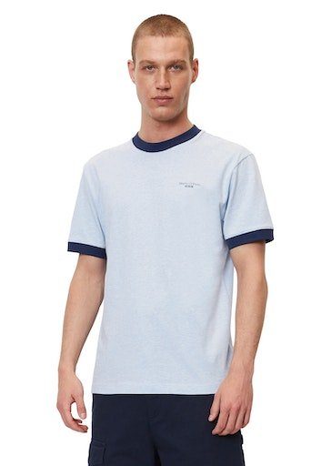 Marc O'Polo DENIM T-Shirt mit dezentem Markenlabel auf der Brust pale blue