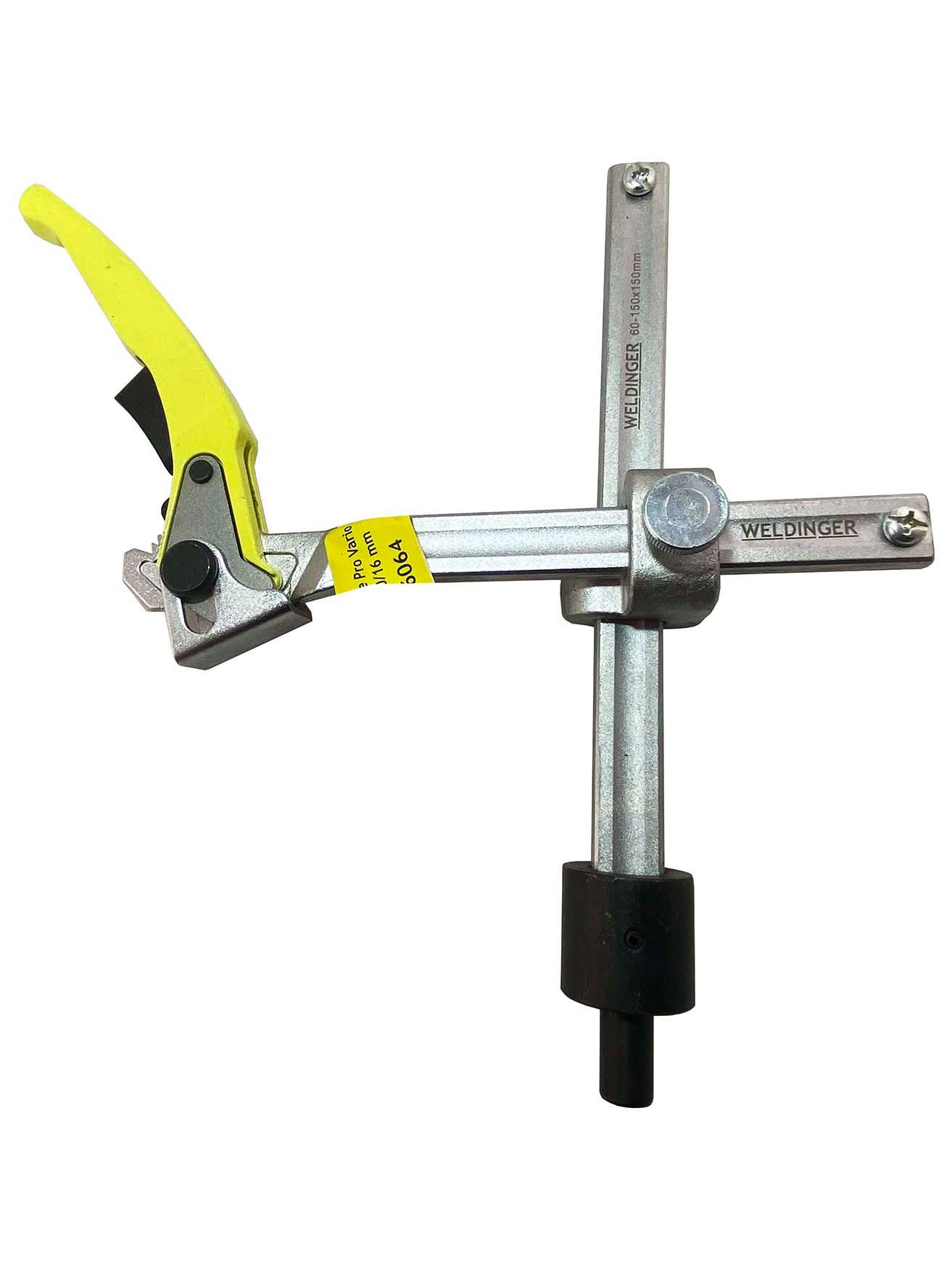 WELDINGER Schraubzwinge Schweißtisch-Schraubzwinge pro vario 60-150x150 mm System 16 Ratsche, (1 St), 150x150 mm, System 16, Ratschengriff