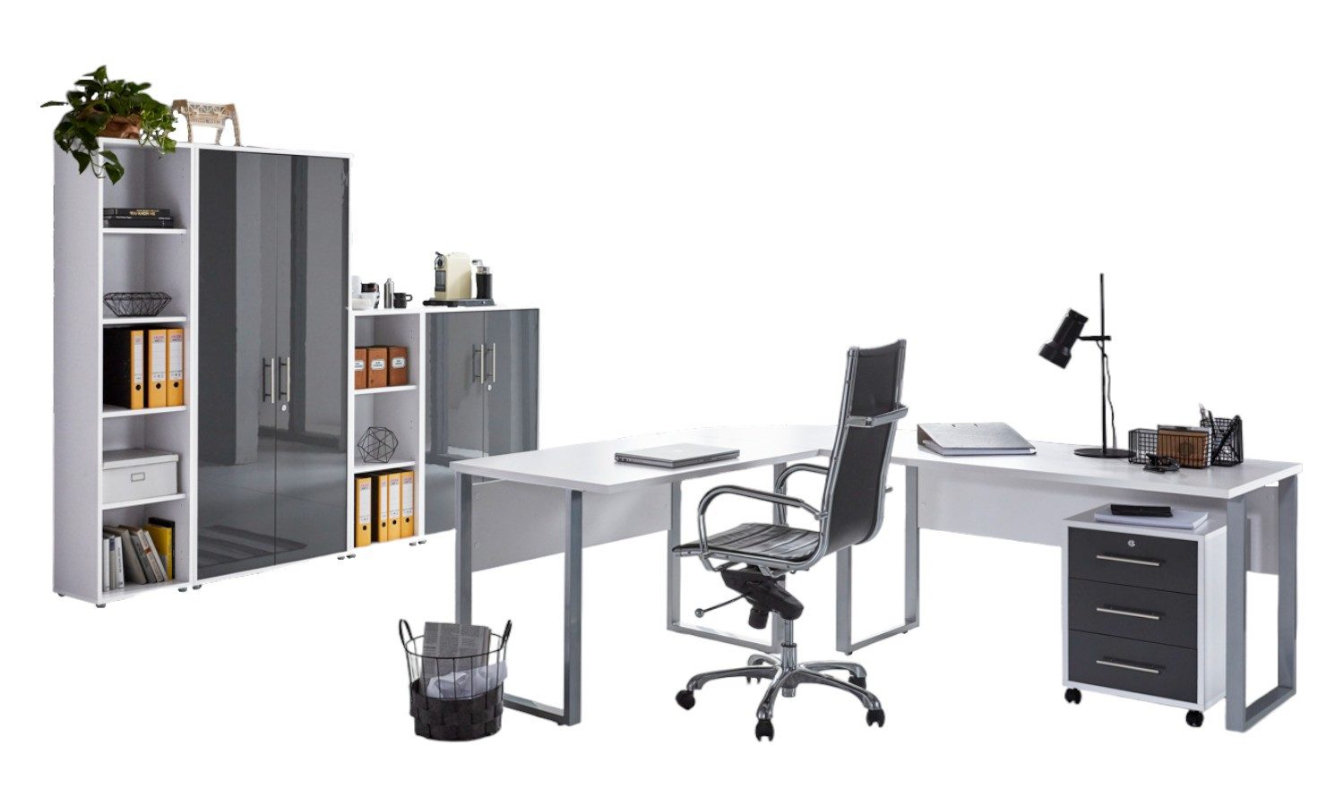 moebel-dich-auf Büromöbel-Set OFFICE EDITION, (abschließbar, 6-tlg., günstig online kaufen
